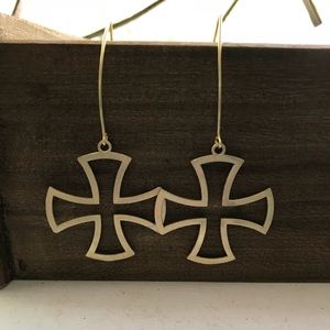 Handmade gold earrings